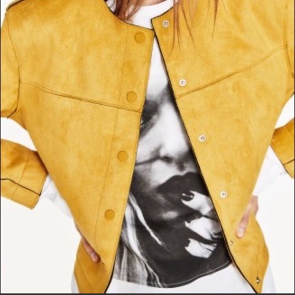 ZARA faux suede Leather jacket - Picture 1 of 6